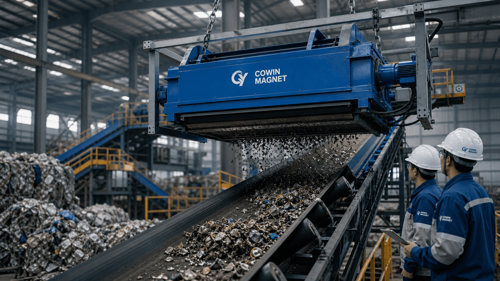 Recycling Magnetic separation application in an industrial plant